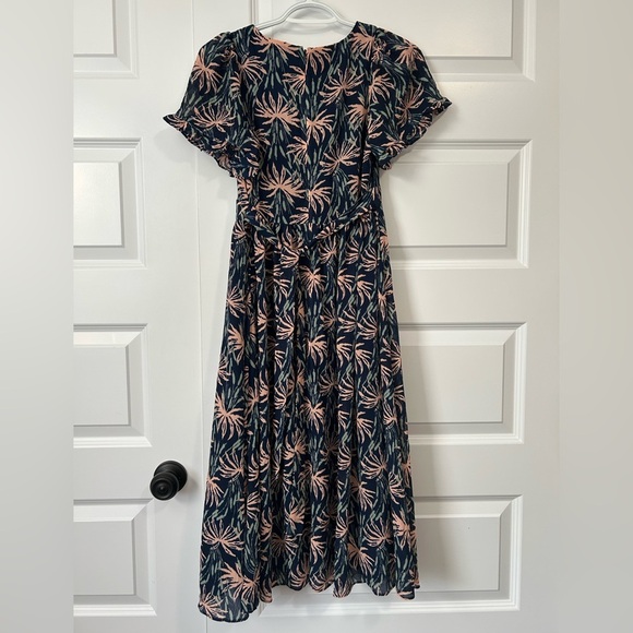 Madewell Ruffle Sleeve Oasis Floral Midi Dress - Picture 4 of 9